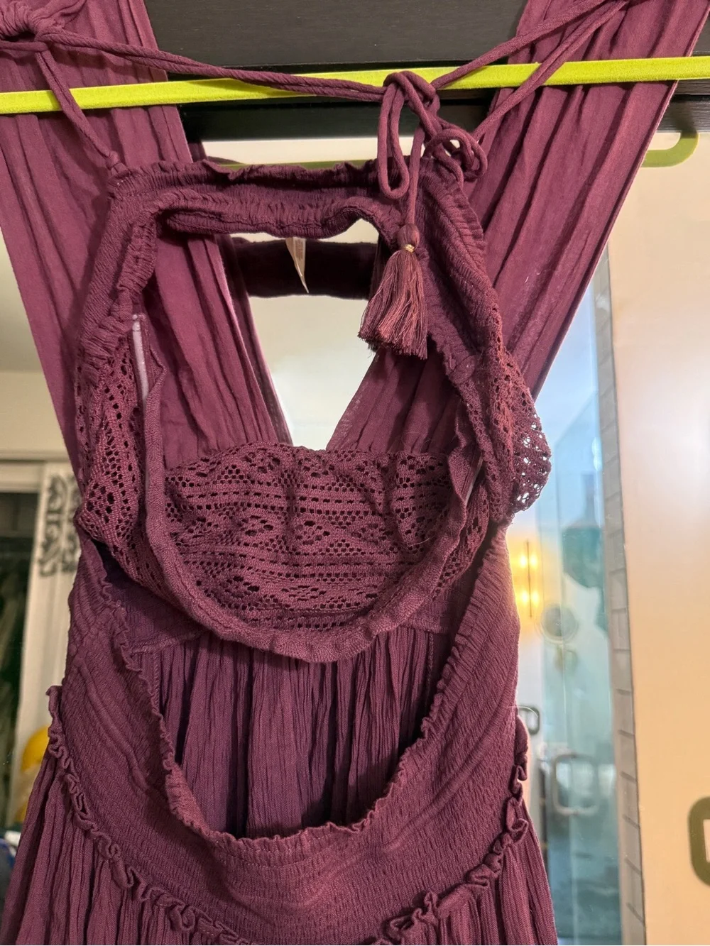 Free People Santa Maria Maxi Dress in Butgundy